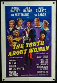 m039 TRUTH ABOUT WOMEN English one-sheet movie poster '58 Laurence Harvey