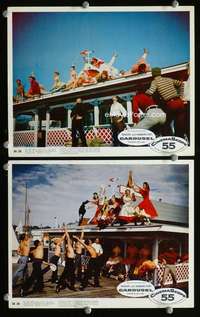 p437 CAROUSEL 2 color vintage movie 8x10 stills '56 Shirley Jones, MacRae