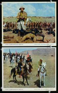p447 CUSTER OF THE WEST 2 color vintage movie 8x10 stills '68 Robert Shaw
