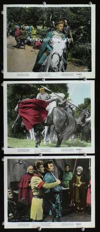 p387 LADY GODIVA 3 color vintage movie 8x10 stills '55 George Nader