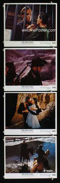 p328 ONE EYED JACKS 4 color vintage movie 8x10 stills '61 Marlon Brando