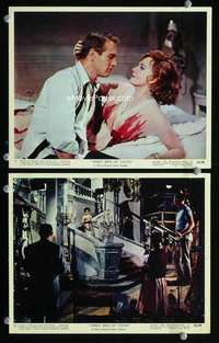 p541 SWEET BIRD OF YOUTH 2 Eng/US color vintage movie 8x10 stills '62 Newman