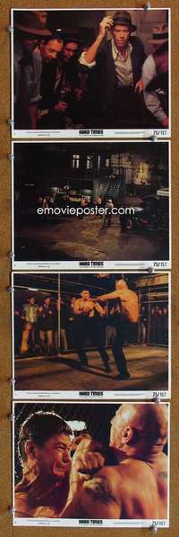 p308 HARD TIMES 4 color vintage movie 8x10 mini lobby cards '75 Charles Bronson