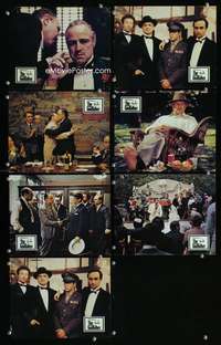 p186 GODFATHER 7 color vintage movie English Front of House lobby cards '72Francis Coppola
