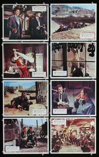 p086 GUNFIGHT AT THE OK CORRAL 8 color vintage movie English Front of House lobby cards R70s