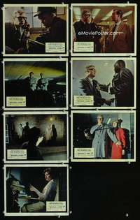 p190 IPCRESS FILE 7 color vintage movie English Front of House lobby cards '65 Caine