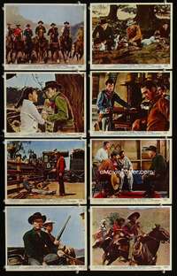 p100 MAGNIFICENT SEVEN 8 color vintage movie English Front of House lobby cards '60