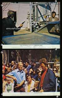 p497 MAGNUM FORCE 2 color vintage movie English Front of House lobby cards '73 Eastwood