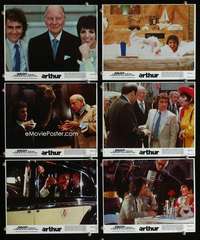 p212 ARTHUR 6 vintage movie color 8x10 mini lobby cards '81 Dudley Moore