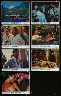 p181 BOUNTY 7 vintage movie color 8x10 mini lobby cards '84 Mel Gibson, Hopkins