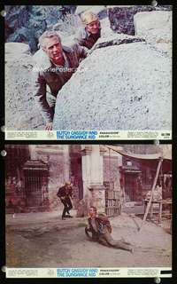 p434 BUTCH CASSIDY & THE SUNDANCE KID 2 color vintage movie 8x10 stills '69