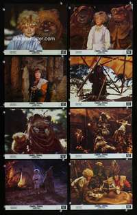 p048 CARAVAN OF COURAGE 8 vintage movie color 8x10 mini lobby cards '84 Ewoks!