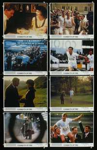 p050 CHARIOTS OF FIRE 8 vintage movie color 8x10 mini lobby cards '81 Olympics!