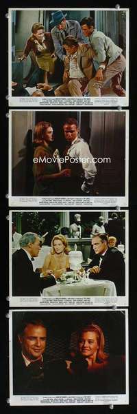 p290 CHASE 4 vintage movie color 8x10 mini lobby cards '66 Brando, Jane Fonda