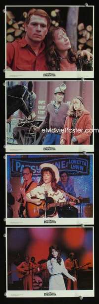 p294 COAL MINER'S DAUGHTER 4 vintage movie color 8x10 mini lobby cards '80Spacek