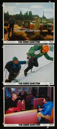 p374 EIGER SANCTION 3 vintage movie color 8x10 mini lobby cards '75 Eastwood