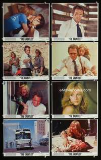p079 GAUNTLET 8 vintage movie color 8x10 mini lobby cards '77 Clint Eastwood