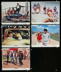 p255 GREASE 5 vintage movie color 8x10 mini lobby cards '78Travolta,Newton-John