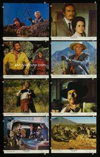 p097 LAST HARD MEN 8 vintage movie color 8x10 mini lobby cards '76 Heston