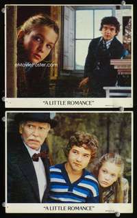 p495 LITTLE ROMANCE 2 int'l vintage movie color 8x10 mini lobby cards '79 Lane