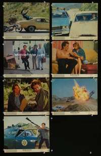 p196 MOVING VIOLATION 7 vintage movie color 8x10 mini lobby cards '76 Kay Lenz