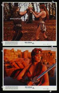 p516 RED SONJA 2 vintage movie color 8x10 mini lobby cards '85 Nielsen