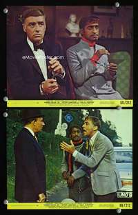 p523 SALT & PEPPER 2 vintage movie color 8x10 mini lobby cards '68 Sammy Davis