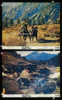 p527 SHOOT OUT 2 vintage movie color 8x10 mini lobby cards '71 Gregory Peck