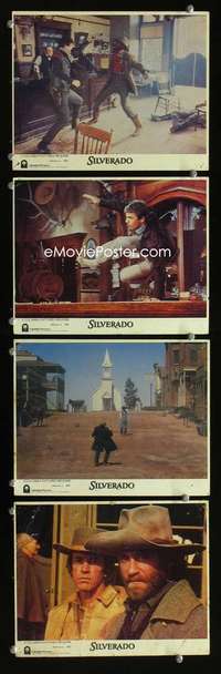 p349 SILVERADO 4 vintage movie color 8x10 mini lobby cards '85 Kline, Costner