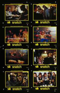 p142 SNATCH 8 int'l vintage movie color 8x10 mini lobby cards '00 Ritchie, Pitt