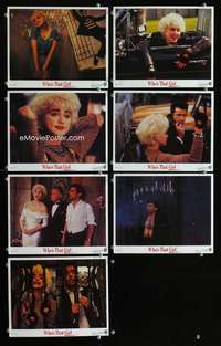p206 WHO'S THAT GIRL 7 vintage movie color 8x10 mini lobby cards '87 Madonna