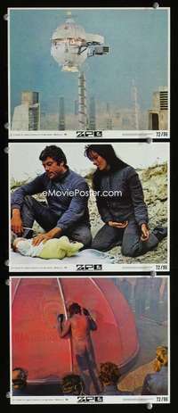 p420 ZPG 3 vintage movie color 8x10 mini lobby cards '72 Oliver Reed sci-fi!