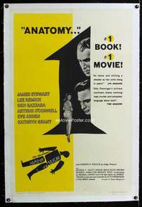 s029 ANATOMY OF A MURDER linen style A one-sheet movie poster '59 Saul Bass