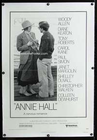 s031 ANNIE HALL linen one-sheet movie poster '77 Woody Allen, Diane Keaton