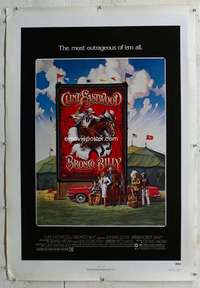 s071 BRONCO BILLY linen one-sheet movie poster '80 Eastwood, great art!
