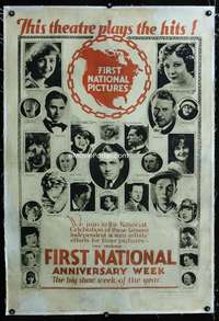 s129 FIRST NATIONAL ANNIVERSARY WEEK linen one-sheet movie poster c22