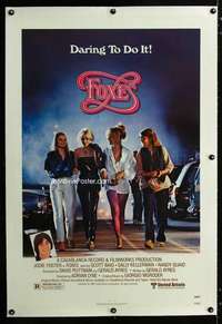 s137 FOXES linen one-sheet movie poster '80 Jodie Foster, Cherie Currie, Baio