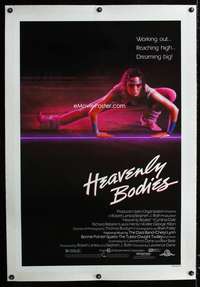 s172 HEAVENLY BODIES linen one-sheet movie poster '85 sexy Cynthia Dale!