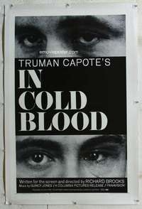 s187 IN COLD BLOOD linen one-sheet movie poster '68 Robert Blake, Capote