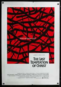 s218 LAST TEMPTATION OF CHRIST linen one-sheet movie poster '88 Scorsese