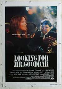 s227 LOOKING FOR MR GOODBAR linen one-sheet movie poster '77 Diane Keaton