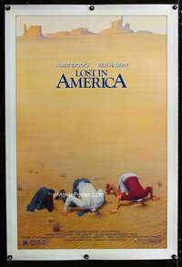 s231 LOST IN AMERICA linen one-sheet movie poster '85 Brooks, Lettick art!