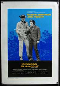 s246 MIDNIGHT COWBOY linen Spanish/U.S. one-sheet movie poster '69 Hoffman, Voight