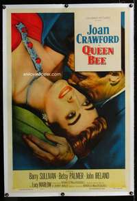 s281 QUEEN BEE linen style B one-sheet movie poster '55 Joan Crawford