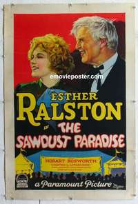 s298 SAWDUST PARADISE linen one-sheet movie poster '28 litho Esther Ralston