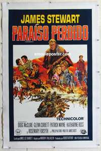 s302 SHENANDOAH linen Spanish/US one-sheet movie poster '65 James Stewart