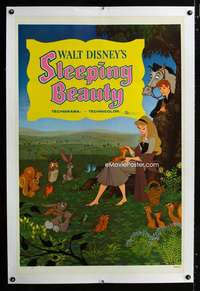 s307 SLEEPING BEAUTY linen style B one-sheet movie poster '59 Walt Disney