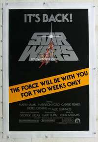 s316 STAR WARS linen 1sh movie poster R81 George Lucas classic!