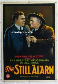 s318 STILL ALARM linen one-sheet movie poster '26 late William Selig!