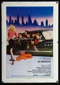 s357 WANDERERS linen one-sheet movie poster '79 Ken Wahl, Philip Kaufman, NY!